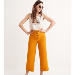 Emmet Wide Leg Crop Pants Front Button Edition